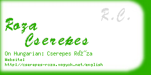 roza cserepes business card